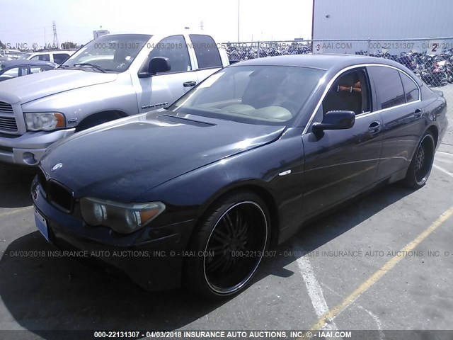 WBAGL63432DP61105 - 2002 BMW 745 I BLACK photo 2
