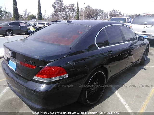 WBAGL63432DP61105 - 2002 BMW 745 I BLACK photo 4