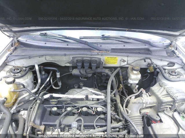 4F2YZ02Z45KM54817 - 2005 MAZDA TRIBUTE I SILVER photo 10