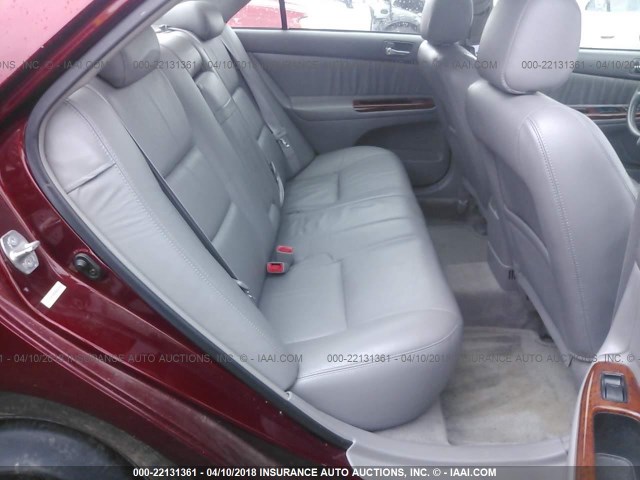 4T1BF30K22U012569 - 2002 TOYOTA CAMRY LE/XLE/SE 红色 照片 8