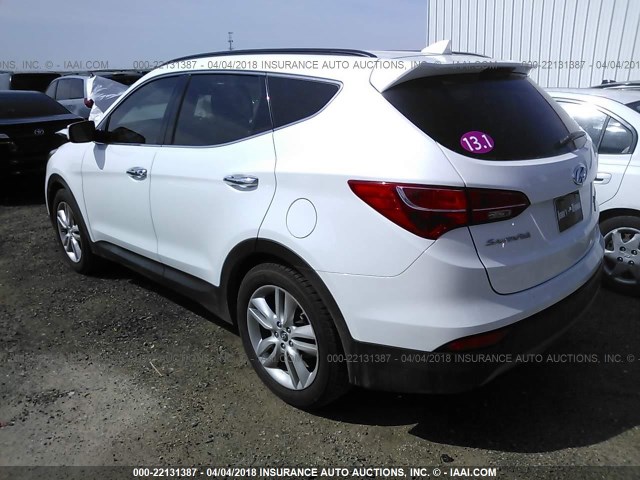 5XYZU3LA6DG024224 - 2013 HYUNDAI SANTA FE SPORT  WHITE photo 3