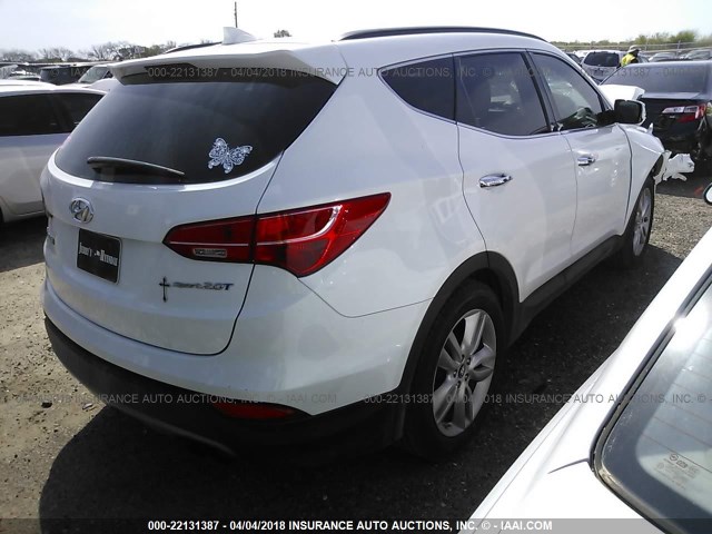 5XYZU3LA6DG024224 - 2013 HYUNDAI SANTA FE SPORT  WHITE photo 4