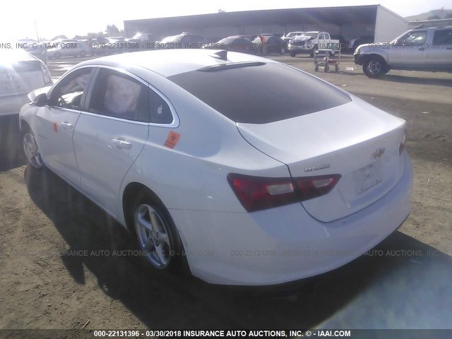 1G1ZB5ST8HF133936 - 2017 CHEVROLET MALIBU LS 白色 照片 3
