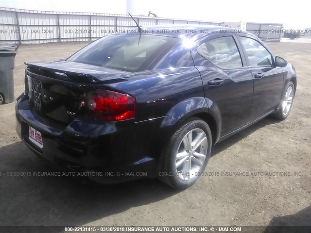 1C3CDZEG7CN311738 - 2012 DODGE AVENGER SXT Dark Blue photo 4