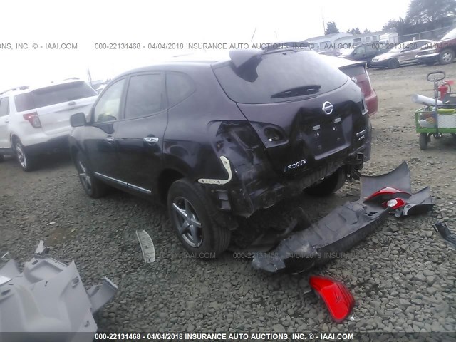 JN8AS5MV3DW665435 - 2013 NISSAN ROGUE S/SV PURPLE photo 3