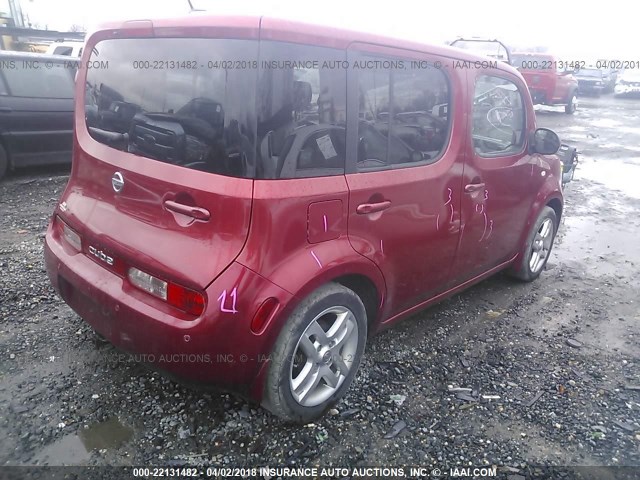 JN8AZ28R79T105076 - 2009 NISSAN CUBE S/SL RED photo 4