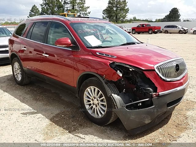 5GAKRCED8CJ225746 - 2012 BUICK ENCLAVE RED photo 1