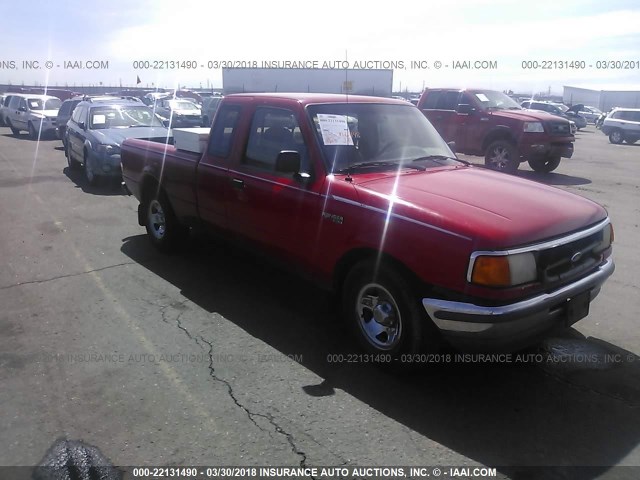 1FTCR14A6SPA79695 - 1995 FORD RANGER SUPER CAB RED photo 1