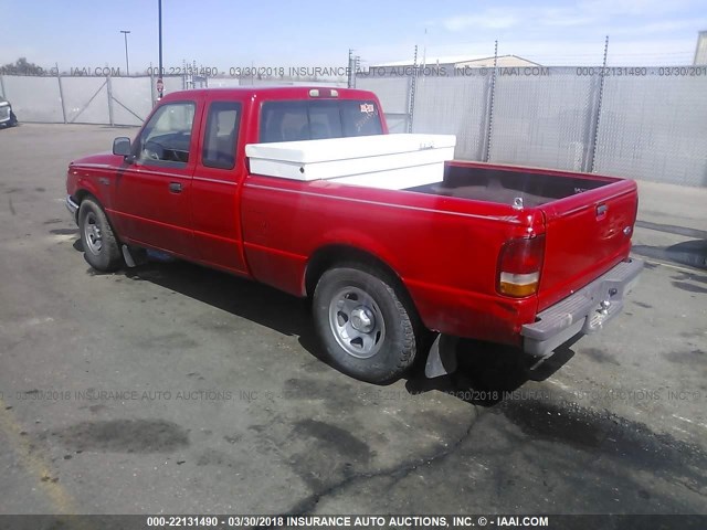 1FTCR14A6SPA79695 - 1995 FORD RANGER SUPER CAB RED photo 3