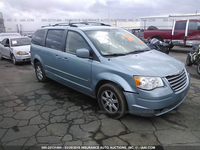 2A4RR5D15AR170076 - 2010 CHRYSLER TOWN & COUNTRY TOURING Light Blue photo 1