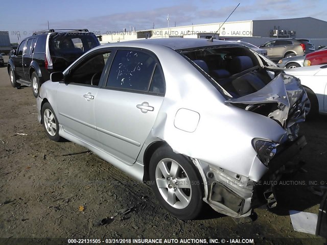 1NXBR32E48Z006523 - 2008 TOYOTA COROLLA CE/LE/S SILVER photo 3