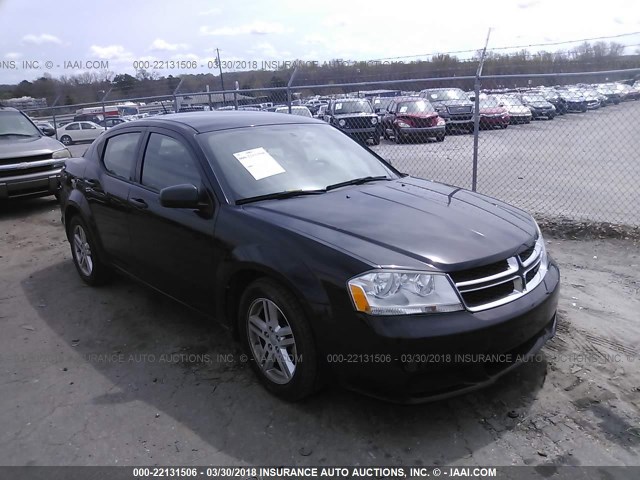 1C3CDZCB4CN314460 - 2012 DODGE AVENGER SXT BLACK photo 1