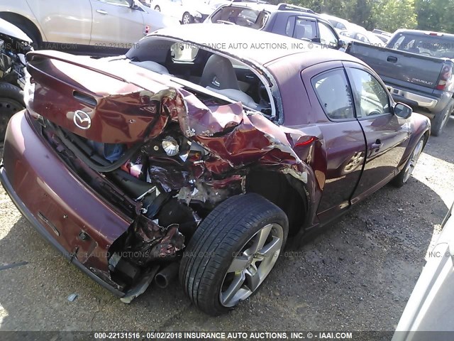 JM1FE173660204960 - 2006 MAZDA RX8 MAROON photo 4