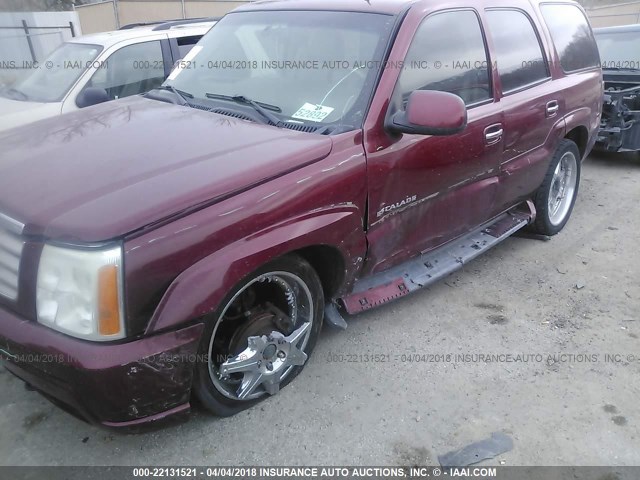 1GYEK63N82R190164 - 2002 CADILLAC ESCALADE LUXURY წითელი ფოტო 6