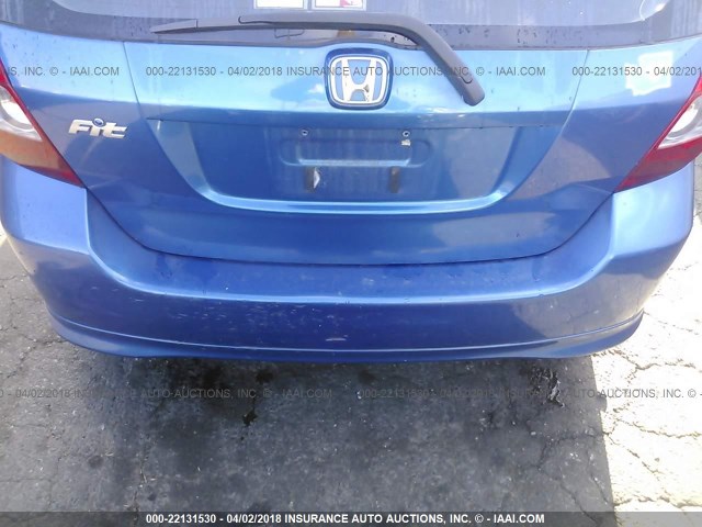 JHMGD38657S015636 - 2007 HONDA FIT S BLUE photo 6