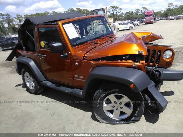 1J4AA2D16AL208961 - 2010 JEEP WRANGLER SPORT برتقالي صورة 1