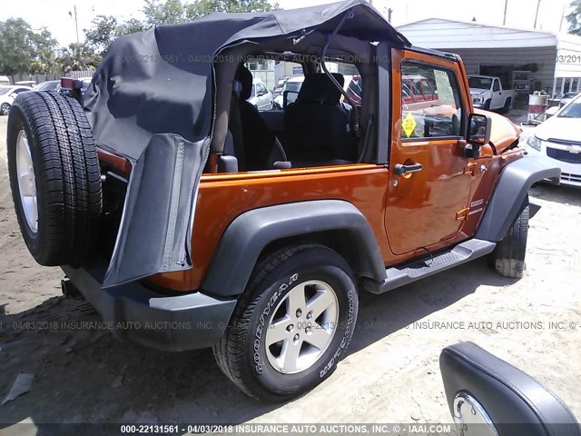 1J4AA2D16AL208961 - 2010 JEEP WRANGLER SPORT ORANGE photo 4