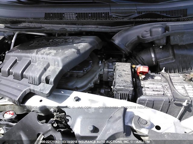 5FNRL5H6XFB011991 - 2015 HONDA ODYSSEY EXL ვერცხლისფერი ფოტო 10