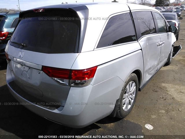 5FNRL5H6XFB011991 - 2015 HONDA ODYSSEY EXL SILVER photo 4