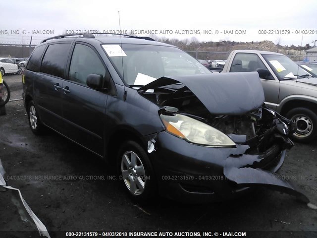 5TDZA23CX6S517513 - 2006 TOYOTA SIENNA CE/LE Dark Blue photo 1