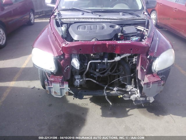 3GNDA13D06S566753 - 2006 CHEVROLET HHR LS RED photo 6