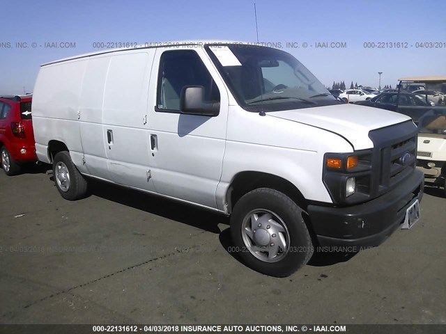 1FTNE14W88DA07990 - 2008 FORD ECONOLINE E150 VAN WHITE photo 1