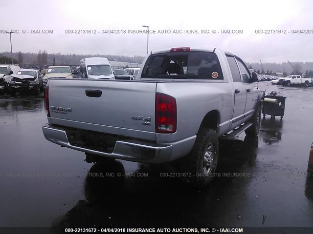 1D7KU28D04J164810 - 2004 DODGE RAM 2500 ST/SLT 银色 照片 4