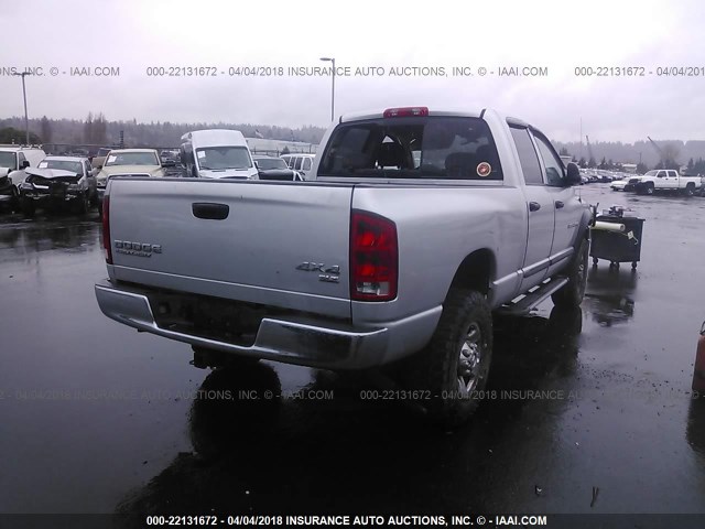 1D7KU28D04J164810 - 2004 DODGE RAM 2500 ST/SLT SILVER photo 4