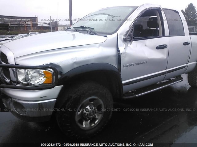 1D7KU28D04J164810 - 2004 DODGE RAM 2500 ST/SLT SILVER photo 6