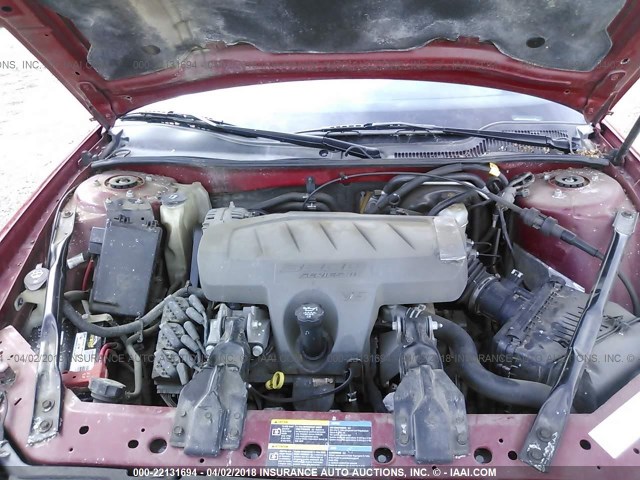 2G2WP552561247528 - 2006 PONTIAC GRAND PRIX RED photo 10