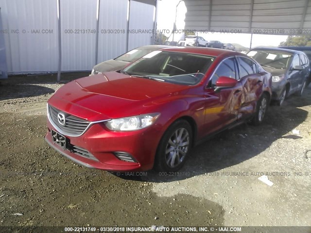 JM1GJ1U5XG1427715 - 2016 MAZDA 6 SPORT RED photo 2