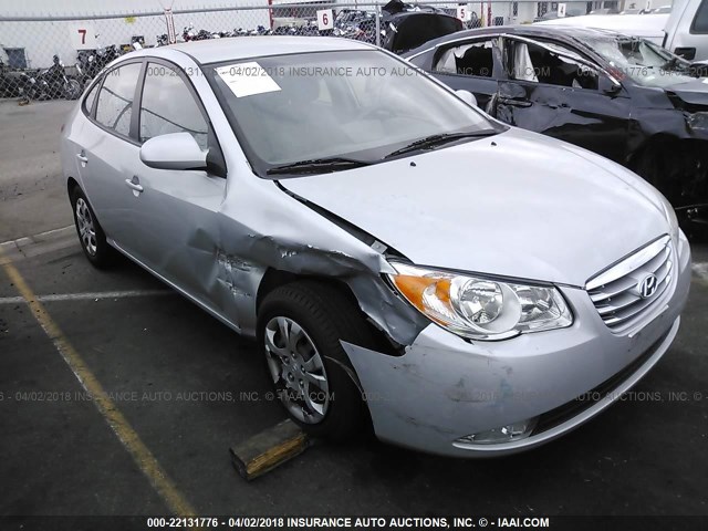 KMHDU4AD6AU142485 - 2010 HYUNDAI ELANTRA BLUE/GLS/SE SILVER photo 1