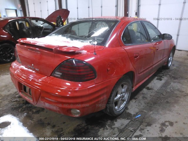 1G2NG52E94M649659 - 2004 PONTIAC GRAND AM SE2 RED photo 4