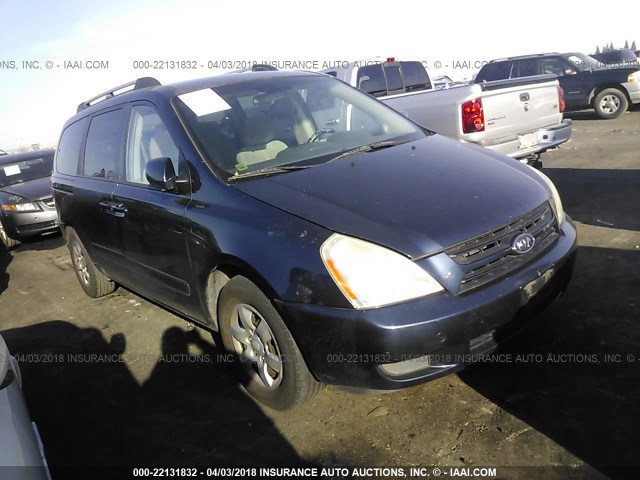 KNDMB233166031941 - 2006 KIA SEDONA EX/LX BLUE photo 1