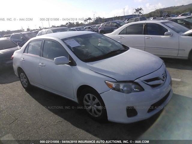 2T1BU4EE0BC749575 - 2011 TOYOTA COROLLA S/LE WHITE photo 1