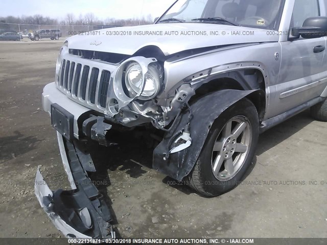 1J4GL58K45W706265 - 2005 JEEP LIBERTY LIMITED SILVER photo 6