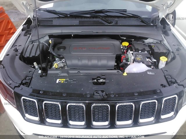 3C4NJDBB8HT645843 - 2017 JEEP COMPASS LATITUDE 白色 照片 10