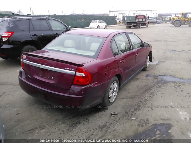 1G1ZT54854F151567 - 2004 CHEVROLET MALIBU LS მუქწითელი ფოტო 4