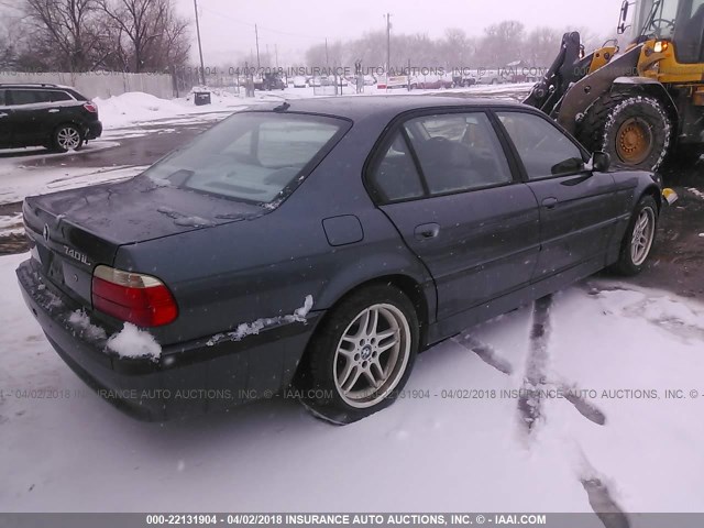 WBAGH83451DP26657 - 2001 BMW 740 IL GRAY photo 4