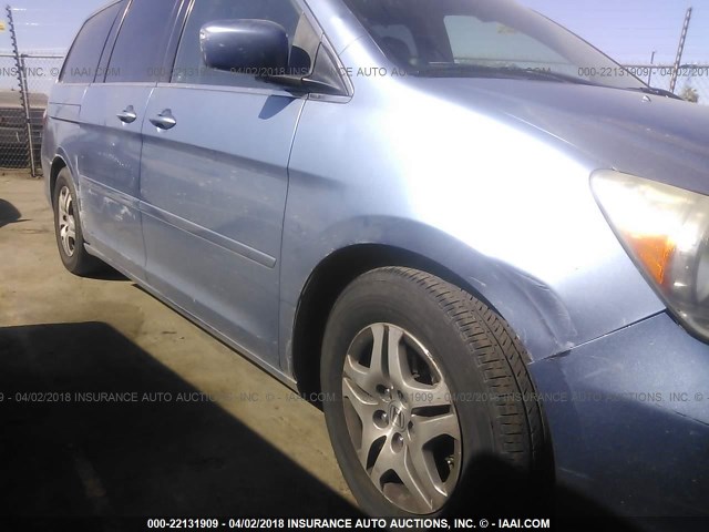 5FNRL38715B041408 - 2005 HONDA ODYSSEY EXL ლურჯი ფოტო 6