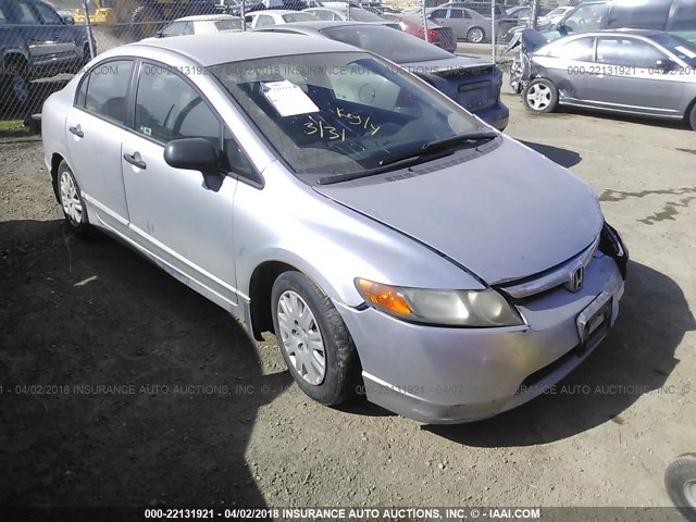 1HGFA15296L068152 - 2006 HONDA CIVIC DX SILVER photo 1