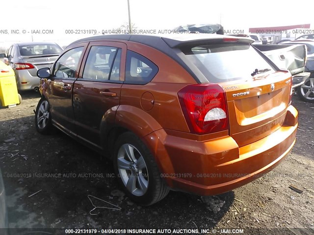 1B3CB3HA5BD168526 - 2011 DODGE CALIBER MAINSTREET ORANGE photo 3