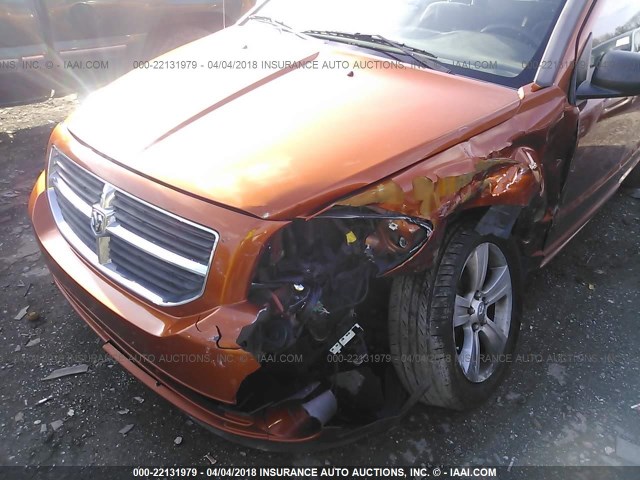 1B3CB3HA5BD168526 - 2011 DODGE CALIBER MAINSTREET ORANGE photo 6