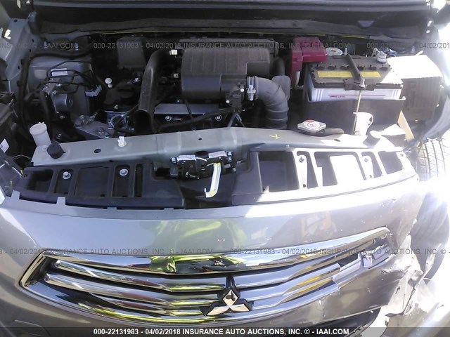 ML32F3FJ9HHF05322 - 2017 MITSUBISHI MIRAGE G4 ES ნაცრისფერი ფოტო 10