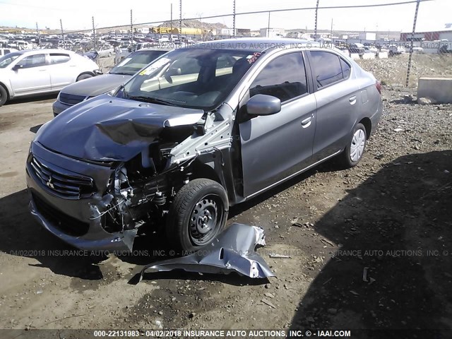 ML32F3FJ9HHF05322 - 2017 MITSUBISHI MIRAGE G4 ES ნაცრისფერი ფოტო 2