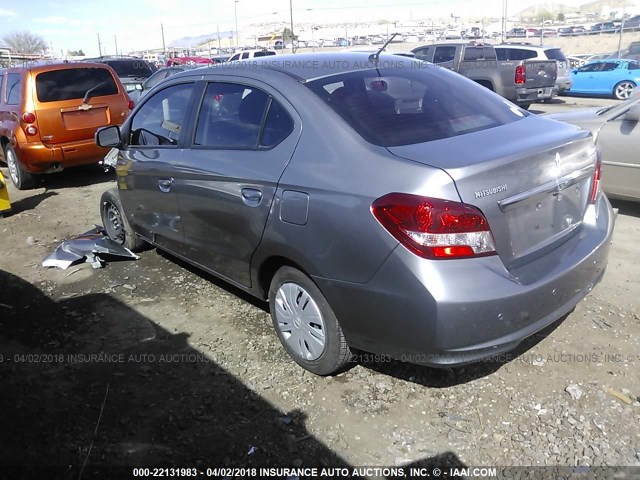 ML32F3FJ9HHF05322 - 2017 MITSUBISHI MIRAGE G4 ES ნაცრისფერი ფოტო 3