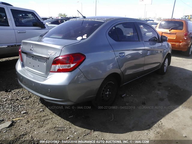 ML32F3FJ9HHF05322 - 2017 MITSUBISHI MIRAGE G4 ES ნაცრისფერი ფოტო 4