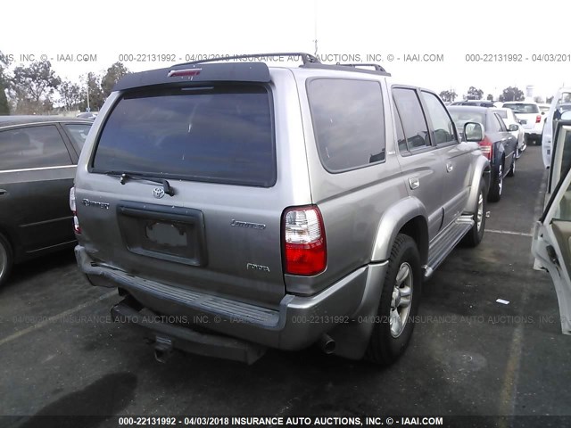 JT3GN87R110214813 - 2001 TOYOTA 4RUNNER LIMITED SILVER photo 4