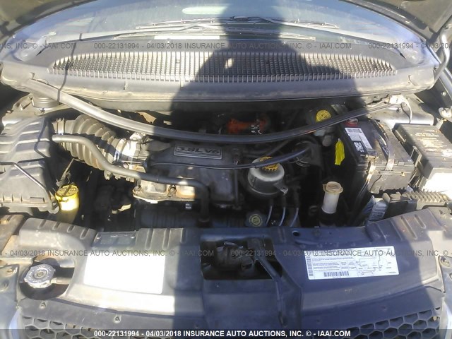 2B4GP54L02R714910 - 2002 DODGE GRAND CARAVAN ES GRAY photo 10