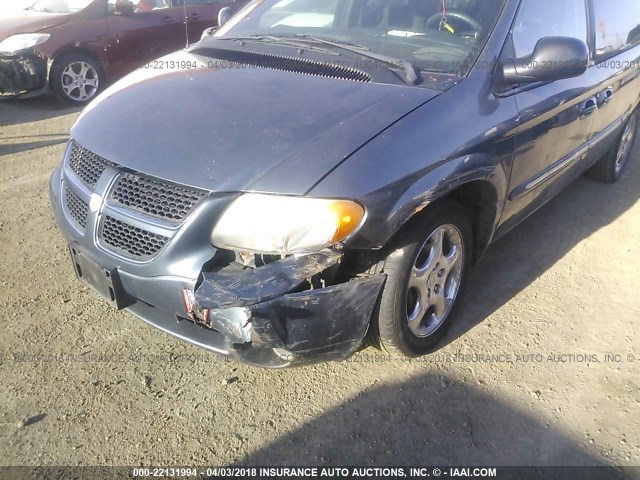 2B4GP54L02R714910 - 2002 DODGE GRAND CARAVAN ES GRAY photo 6